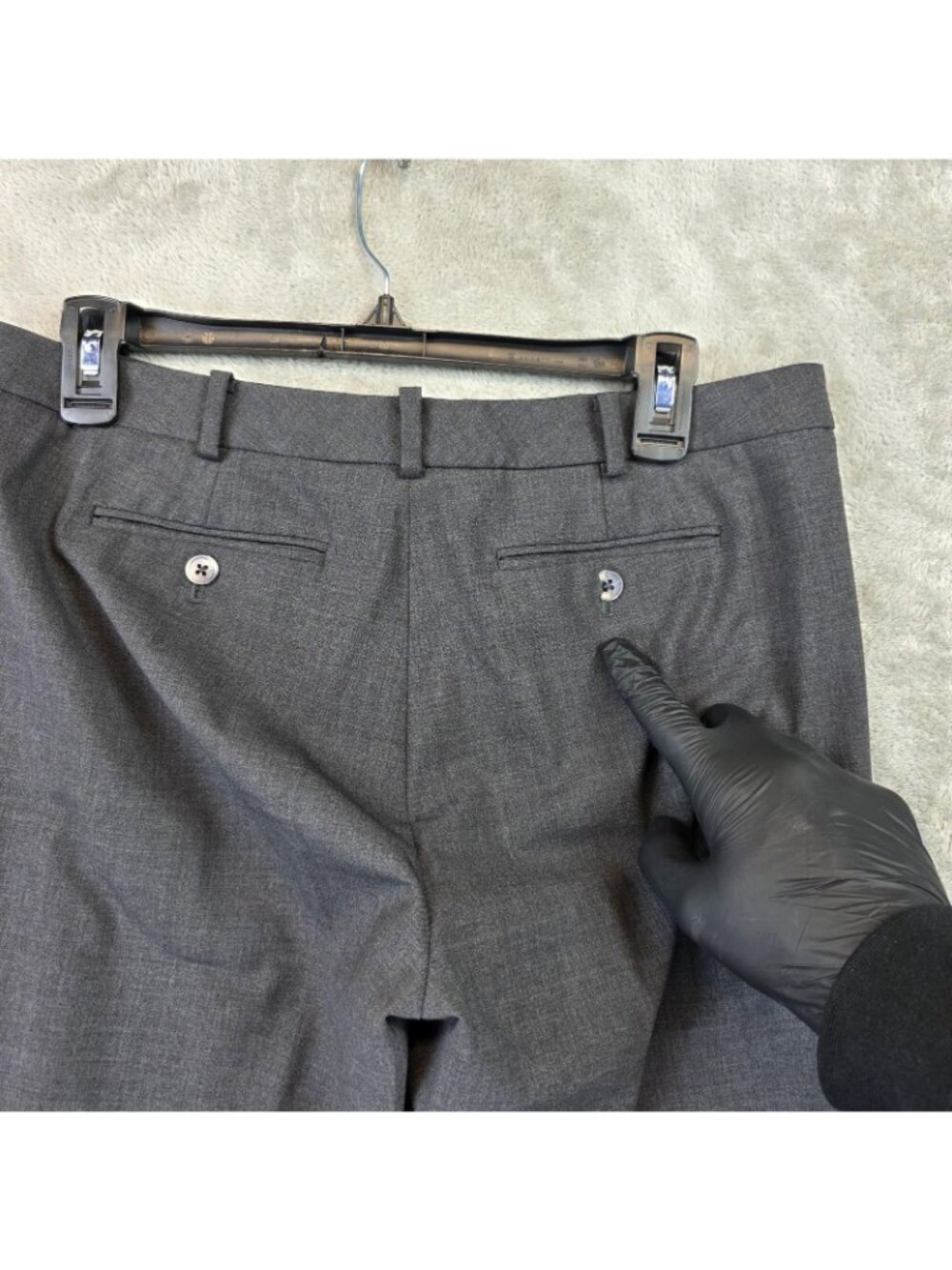 Brooks Brothers Dress Pants Womens 6 Gray Wool Twill Straight Leg Stretch Work - Picture 4 of 15